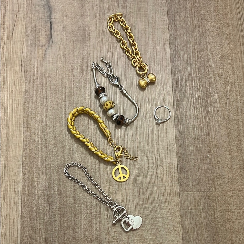 Gold and Silver Jewelry Set